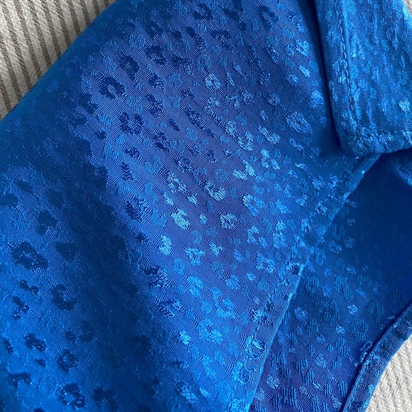 Only Satin Jacquard Mini Skirt in Bright Blue - Picture 8 of 15